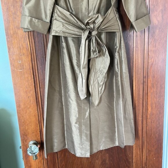 Silk button-up shirt dress with wrap - Picture 4 of 7